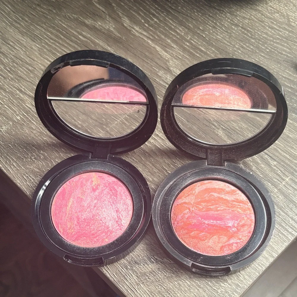 Laura Geller Baked Marble Finish Blush - Pink & Peach Duo, set of two